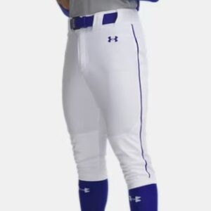 NWT Under Armour Royal Blue and White Utility Pro Piped Knicker baseball